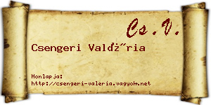 Csengeri Valéria névjegykártya
